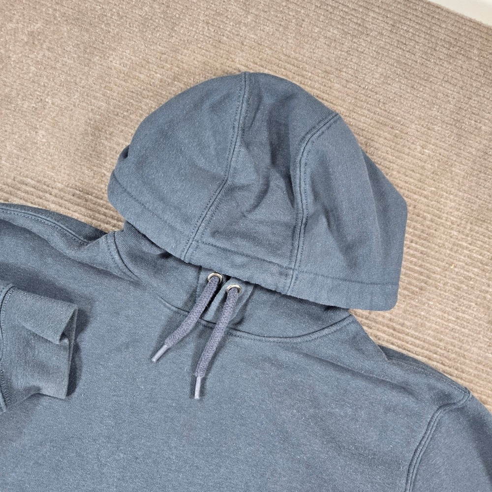 Carhartt Mens Small Blue Graphic Sleeve‎ Pullover Fleece Hoodie 104900 BLS